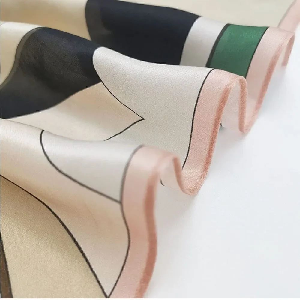 Abstract Silky Scarf  - Picture 3 of 4